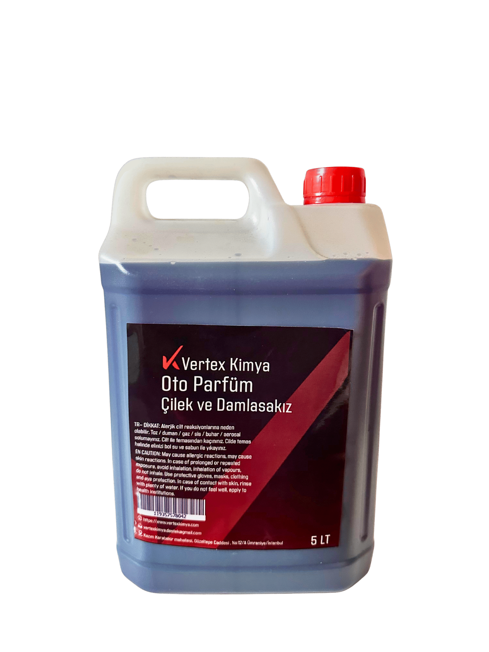 damla sakızı ve çilek 5 lt VERTEX Damla Sakızı Çilek Oto Parfümü - 5 LT - Görsel 1